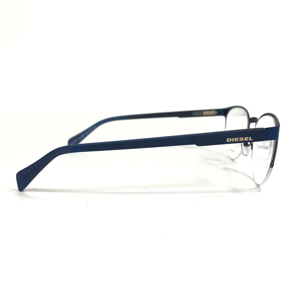 Diesel Eyeglasses Frames DL5158 Col.091 Blue Round Half Rim 52-19-145